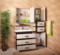 Тумба под раковину Бриклаер Техас 100 Дуб кантри Венге арт-4627125412882 — фото 6, Тумбы под раковину