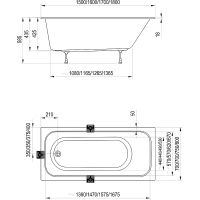 Акриловая ванна Ravak Chrome Slim 180x80 без гидромассажа арт-CE21300000 — фото 9, Акриловые ванны