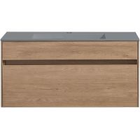 Тумба под раковину Vincea Chiara 100 подвесная N.Oak арт-VMC-2C100NO — фото 3, Тумбы под раковину