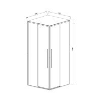 Душевой уголок Vincea Slim-N 100x90 профиль Черный стекло прозрачное арт-VSS-4SN9010CLB — фото 5, Прямоугольные душевые уголки