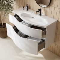 Товар: Тумба под раковину Kerama Marazzi Riva 100 R RV.100Rh\WHT.M подвесная Белая матовая арт-RV.100Rh\WHT.M - фото 8 Тумба под раковину Kerama Marazzi Riva 100 R RV.100Rh\WHT.M подвесная Белая матовая арт-RV.100Rh\WHT.M — фото 8, Тумбы под раковину