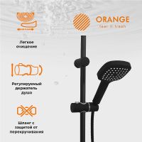 Товар: Душевая система Orange Aristo Черная арт-M19-944b - фото 3 Душевая система Orange Aristo Черная арт-M19-944b — фото 3, Душевые стойки