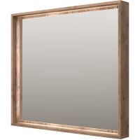 Зеркало Brevita Dallas 90 с подсветкой Дуб Галифакс олово с сенсорным выключателем арт-DAL-02090-074 — фото 1, Зеркала в ванную комнату