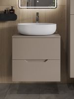 Тумба с раковиной Orange Line 60 подвесная Латте матовый арт-Li-60TuLMDF+B05-520W — фото 3, Тумбы с раковиной