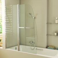 Шторка на ванну Grossman 120 Хром арт-GR-100/2 — фото 1, Шторки для ванной распашные