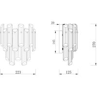 Настенный светильник Maytoni Neoclassic Flare Прозрачный Золото арт-DIA200WL-02G — фото 6, Бра