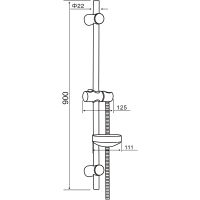 Душевая штанга Хром арт-ORANGE OS9 — фото 2, Штанги для душа
