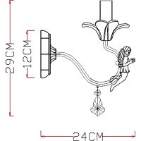 Товар: Настенный светильник Artelamp Angelina Белый арт-A5349AP-1WH - фото 4 Настенный светильник Artelamp Angelina Белый арт-A5349AP-1WH — фото 4, Бра