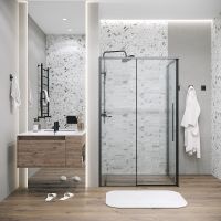 Душевая стенка Grossman Galaxy 70 профиль Черный матовый стекло шиншилла арт-200.K33.01.70.21.02 — фото 10, Боковые стенки