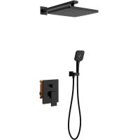 Душевая система Vincea Next Черная матовая арт-VSFW-1N1MB — фото 1, Встраиваемые душевые комплекты