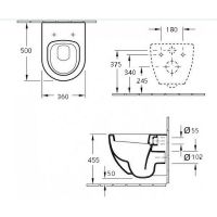 Унитаз Esbano Lotus подвесной Белый с сиденьем Микролифт арт-ESUPLOTUW — фото 3, Подвесные унитазы