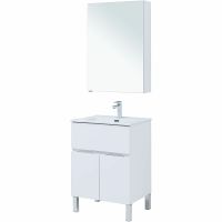 Комплект мебели для ванной Aquanet Алвита New 60 Белый матовый арт-274529 — фото 3, Комплекты мебели для ванной