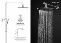Душевая система Vincea Esse с термостатом Хром арт-VSFS-1E0TCH — фото 5, Душевые стойки