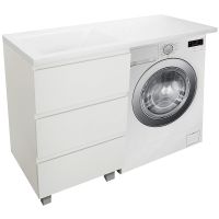 Товар: Тумба с раковиной Эстет Dallas Luxe 110 L Белая арт-ФР-00002018 - фото 2 Тумба с раковиной Эстет Dallas Luxe 110 L Белая арт-ФР-00002018 — фото 2, Тумбы с раковиной