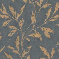 Обои Grandeco Avrora Винил на флизелине (1,06*10,05) Серый/Золото, Листья арт-A69605 — фото 1, Обои для стен