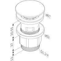 Товар: Донный клапан AM.PM Click-Clack Черный матовый арт-F0700P22 - фото 3 Донный клапан AM.PM Click-Clack Черный матовый арт-F0700P22 — фото 3, Донные клапаны