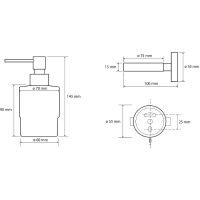 Дозатор для жидкого мыла Bemeta Brilo Золото арт-161109102 — фото 3, Дозаторы