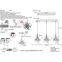 Подвесной светильник Crystal Lux Золото арт-GARDEN SP3х3 L1200 GOLD — фото 5, Подвесные светильники
