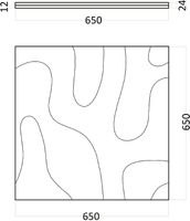 Гипсовая 3д панель Artpole Foggy 2 650x650 мм арт-D-0004-2 — фото 8, Гипсовые 3Д панели