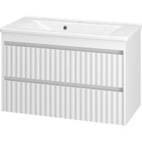 Тумба с раковиной Brevita Balaton 90 подвесная Белая матовая арт-УТ000014505 — фото 2, Тумбы с раковиной