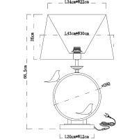 Настольная лампа Artelamp Rizzi Белая Полированная медь арт-A2230LT-1PB — фото 5, Настольные лампы