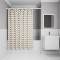 Штора для ванны Iddis Base 180х200 Бежевая арт-BR03P18i11 — фото 2, Шторы для ванной