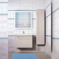 Шкаф пенал Бриклаер Брайтон 38 подвесной Глиняный Серый арт-4627125415753 — фото 4, Пеналы для ванной комнаты