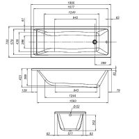 Каркас для ванны AM.PM Gem 180x70 Серый арт-W93A-180-070W-R — фото 2, Комплектующие