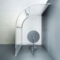 Душевой уголок AM.PM Like Solo Slide 120х80 профиль Хром глянцевый стекло прозрачное арт-W83G-302U120CT — фото 4, Асимметричные душевые уголки