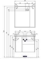 Зеркало со шкафом Aquaton Стоун 80 R с подсветкой Сосна арлингтон арт-1A228302SX850 — фото 6, Зеркальные шкафы в ванную