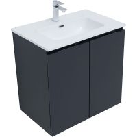 Тумба под раковину Aquanet Алвита New 70 подвесная Антрацит арт-303904 — фото 2, Тумбы под раковину