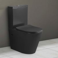 Унитаз компакт Ceruttispa Sella MB CT Черный матовый с бачком и сиденьем Микролифт арт-9865 — фото 5, Напольные унитазы