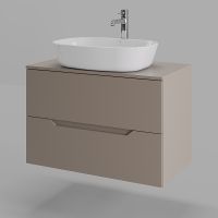 Тумба с раковиной Orange Line 80 подвесная Латте матовый арт-Li-80TuLMDF+B08-500W — фото 2, Тумбы с раковиной