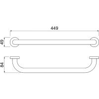 Поручень для ванной Aquatek Хром арт-AQ4995CR — фото 2, Поручни для ванной