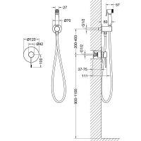 Гигиенический душ со смесителем Timo Saona Черный арт-2389/03SM — фото 2, Гигиенические души