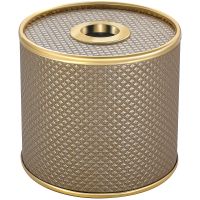 Салфетница Geralis Ромб Бежевая темная, кант Золото арт-S-RBG — фото 1, Боксы для салфеток