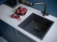 Смеситель для кухни Paulmark Essen Вороненая сталь арт-Es213011-GM — фото 4, Смесители для кухни