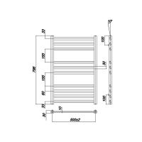 Водяной полотенцесушитель Ravak Degree 50х80 Хром арт-X04000083681 — фото 4, Водяные полотенцесушители