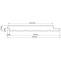 Декоративная панель HIWOOD 2700x120x12 мм арт-LV127 BR396 — фото 9, Панели