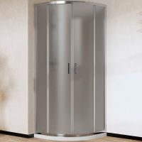 Душевой уголок Vincea City 80x80 профиль Хром стекло текстурное арт-VSQ-5CT800MT — фото 5, Душевые уголки четверть круга