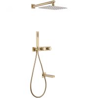 Душевая система Abber Rund Золото матовое арт-AF8717G — фото 1, Встраиваемые душевые комплекты