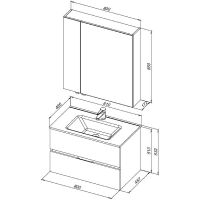 Товар: Комплект мебели для ванной Aquanet Алвита New 80 подвесной Дуб веллингтон белый арт-274202 - фото 14 Комплект мебели для ванной Aquanet Алвита New 80 подвесной Дуб веллингтон белый арт-274202 — фото 14, Комплекты мебели для ванной