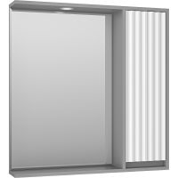 Товар: Зеркало со шкафом Brevita Balaton 80 R с подсветкой Белое матовое Серое матовое арт-BAL-04080-01-01П - фото 2 Зеркало со шкафом Brevita Balaton 80 R с подсветкой Белое матовое Серое матовое арт-BAL-04080-01-01П — фото 2, Зеркальные шкафы в ванную