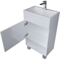 Тумба с раковиной 1MarKa July 50Н Белый глянец арт-У85932 — фото 3, Тумбы с раковиной