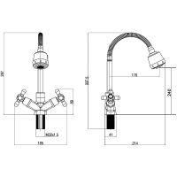 Смеситель для раковины Orange OneLife Хром арт-P03-004cr — фото 10, Смесители для кухни