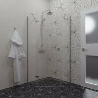 Душевой уголок Triton Сигма-Хром 90х90 профиль Хром стекло прозрачное арт-Щ0000054219 — фото 3, Душевые уголки трапеция