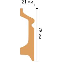 Плинтус Decomaster 2400x78x21 мм арт-D122-438 — фото 2, Плинтуса напольные