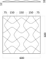 Товар: Гипсовая 3д панель Artpole Aura 600x600 мм арт-M-0011 - фото 9 Гипсовая 3д панель Artpole Aura 600x600 мм арт-M-0011 — фото 9, Гипсовые 3Д панели