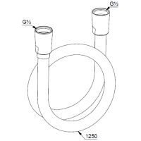 Душевой шланг Kludi Suparaflex Белый матовый арт-6107153-00 — фото 2, Душевые шланги