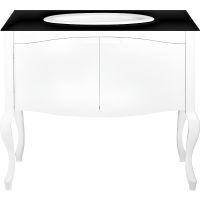 Товар: Тумба под раковину Veedi Rustika 95 Белая Черная арт-RST800T-CR - фото 2 Тумба под раковину Veedi Rustika 95 Белая Черная арт-RST800T-CR — фото 2, Тумбы под раковину